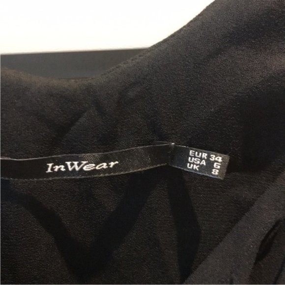 Black Silk Slip Mini Flare Dress with Thin Tie Belt - Picture 2 of 11